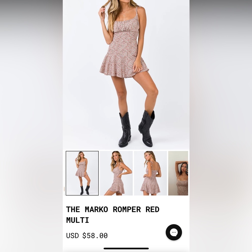 Floral Princess Polly size 12 romper